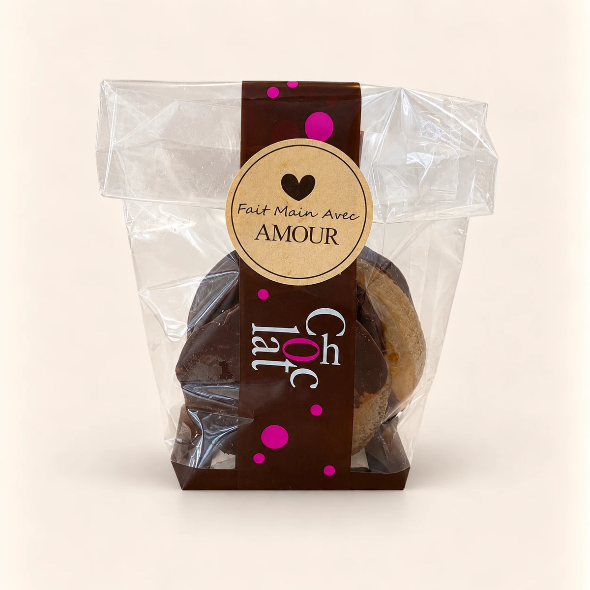 Sachet de rondelles d'orange confites enrobées de chocolat noir